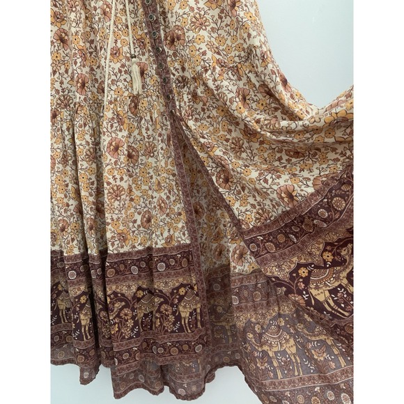 Spell And The Gypsy Collective Dress XS Maxi Sundown Brown Spice Boho Hippie - Picture 5 of 12